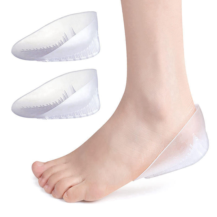 2x U Shaped Gel Heel Cups Plantar Fasciitis Insert Soft All Day Wear Clear