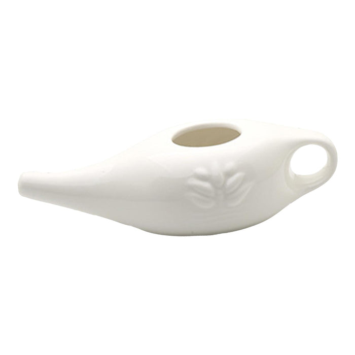 250ml Ceramic Neti Pot Nose Cleaning Pot for Removes Dust Nose Washing White