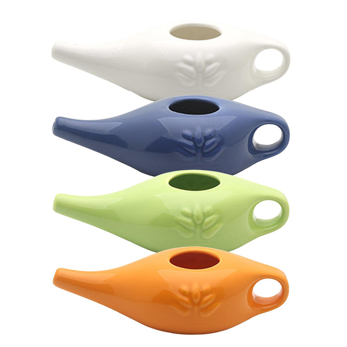 250ml Ceramic Neti Pot Nose Cleaning Pot for Removes Dust Nose Washing White