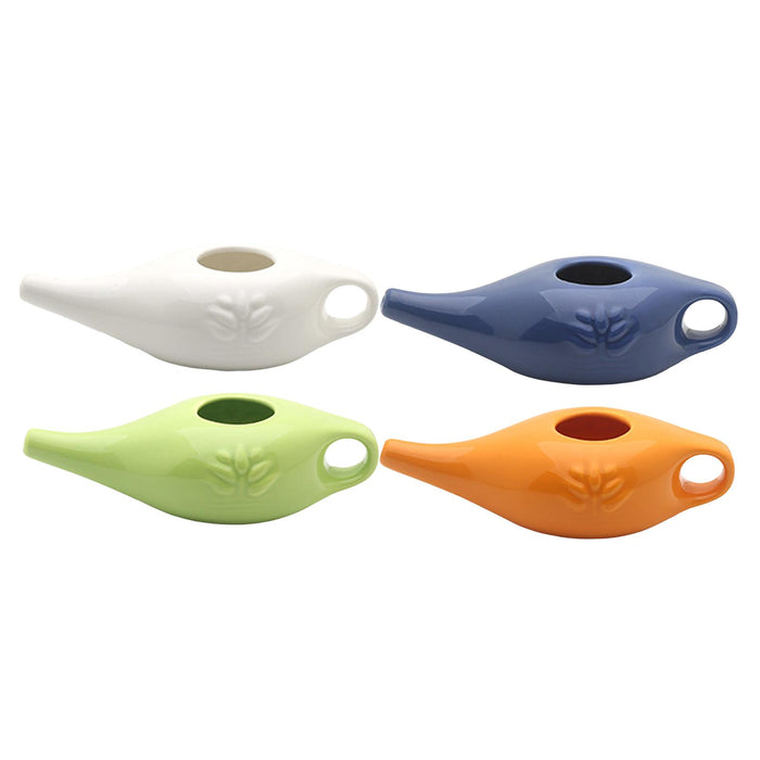 250ml Ceramic Neti Pot Nose Cleaning Pot for Removes Dust Nose Washing White