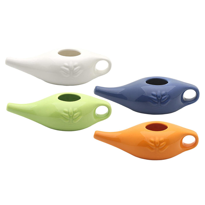 250ml Ceramic Neti Pot Nose Cleaning Pot for Removes Dust Nose Washing White