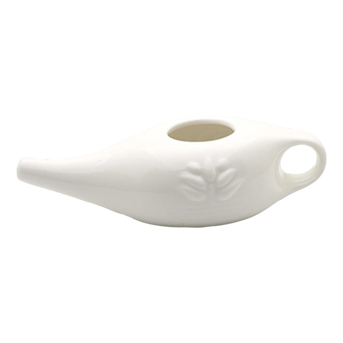 250ml Ceramic Neti Pot Nose Cleaning Pot for Removes Dust Nose Washing White