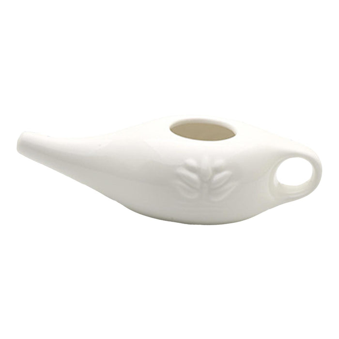 250ml Ceramic Neti Pot Nose Cleaning Pot for Removes Dust Nose Washing White