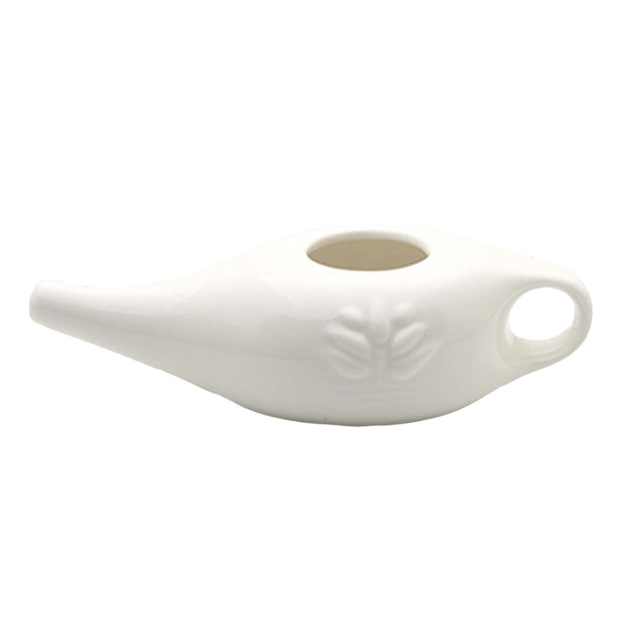 250ml Ceramic Neti Pot Nose Cleaning Pot for Removes Dust Nose Washing White