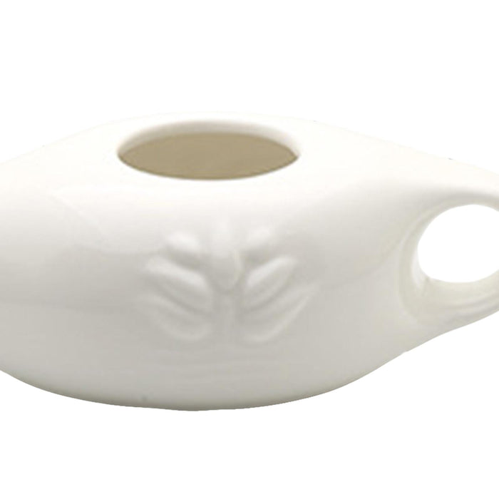 250ml Ceramic Neti Pot Nose Cleaning Pot for Removes Dust Nose Washing White