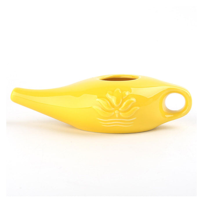 250ml Ceramic Neti Pot Nose Cleaning Pot for Removes Dust Nose Washing White