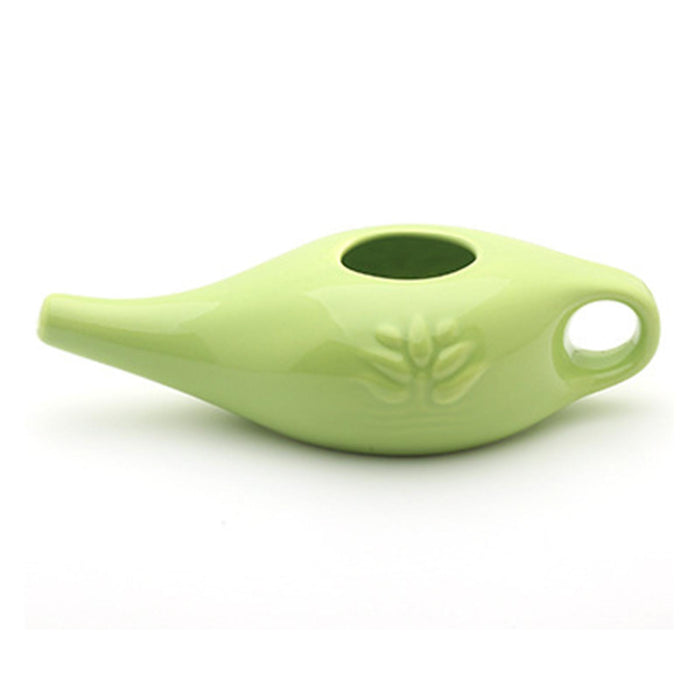 250ml Ceramic Neti Pot Nose Cleaning Pot for Removes Dust Nose Washing White