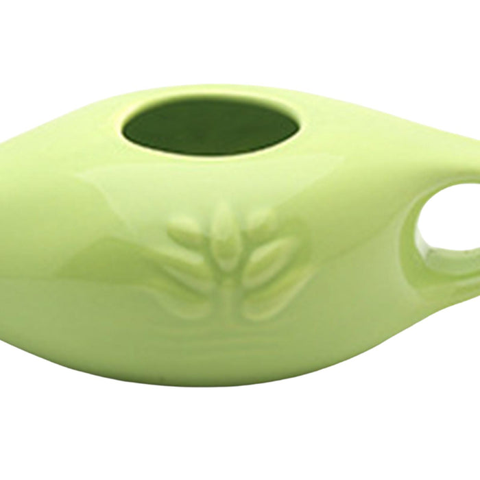 250ml Ceramic Neti Pot Nose Cleaning Pot for Removes Dust Nose Washing Green