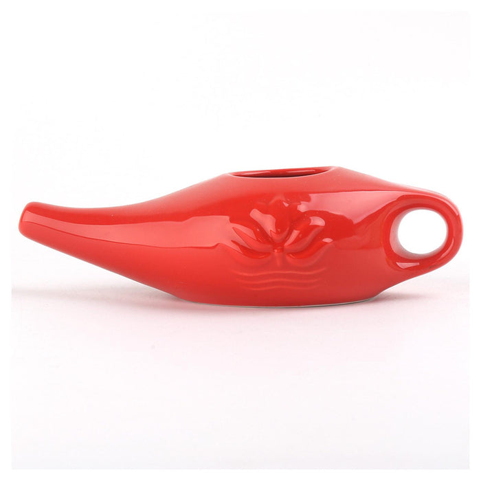 250ml Ceramic Neti Pot Nose Cleaning Pot for Removes Dust Nose Washing Orange