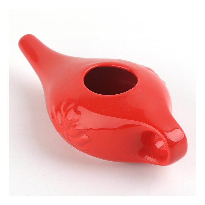 250ml Ceramic Neti Pot Nose Cleaning Pot for Removes Dust Nose Washing Orange