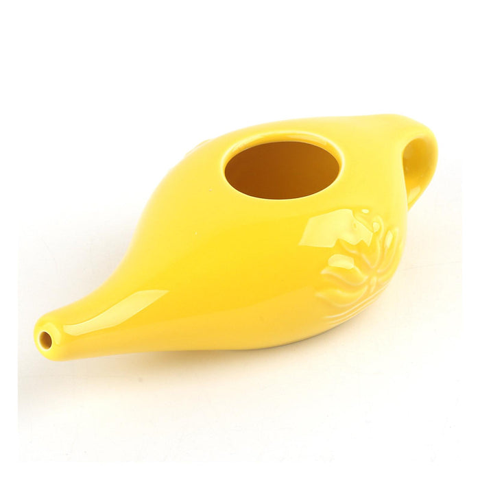 250ml Ceramic Neti Pot Nose Cleaning Pot for Removes Dust Nose Washing Orange