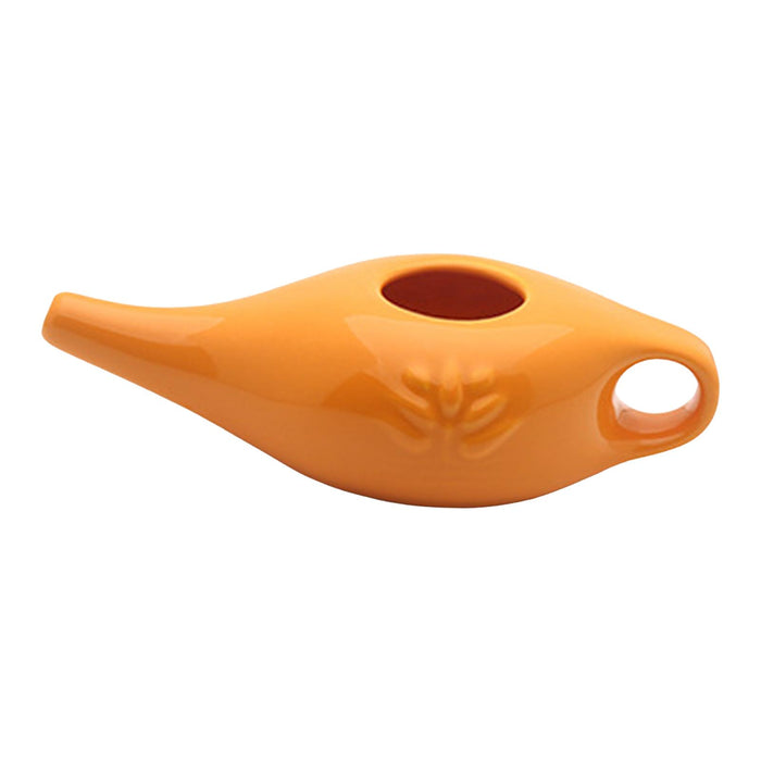 250ml Ceramic Neti Pot Nose Cleaning Pot for Removes Dust Nose Washing Orange