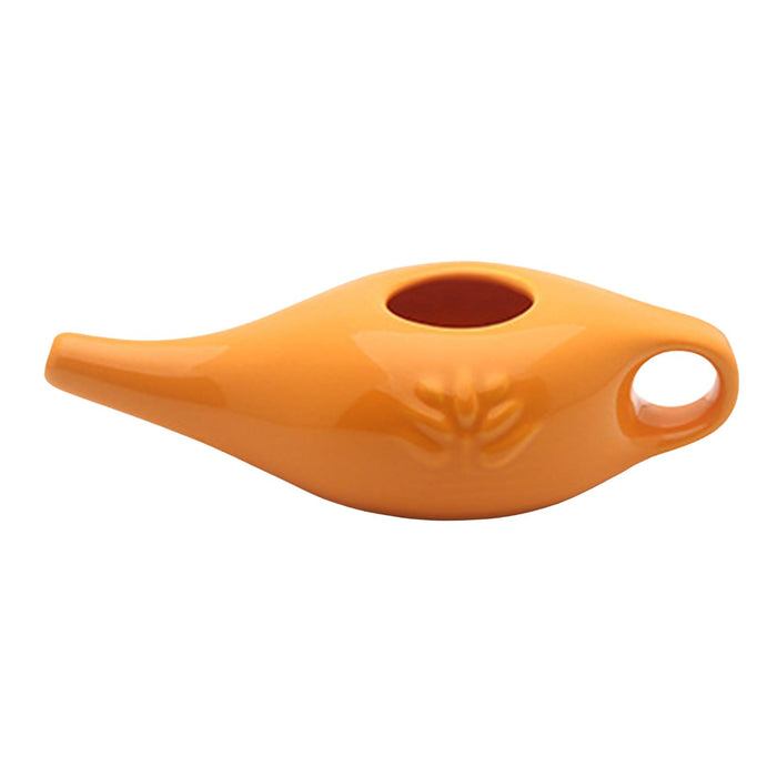 250ml Ceramic Neti Pot Nose Cleaning Pot for Removes Dust Nose Washing Orange