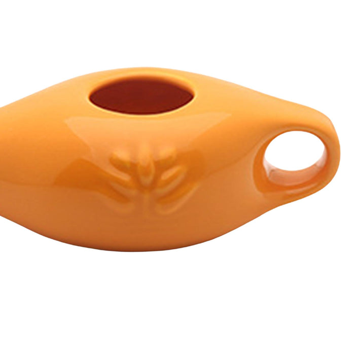 250ml Ceramic Neti Pot Nose Cleaning Pot for Removes Dust Nose Washing Orange