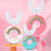 U-Shaped Toothbrush Convenient Brush Head Manual Toothbrush for Baby Kids Pink 2-6 Years Old