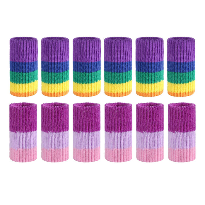 10Pcs Finger Sleeves Protectors Elastic for Relieving Pain Cycling Biking Purple