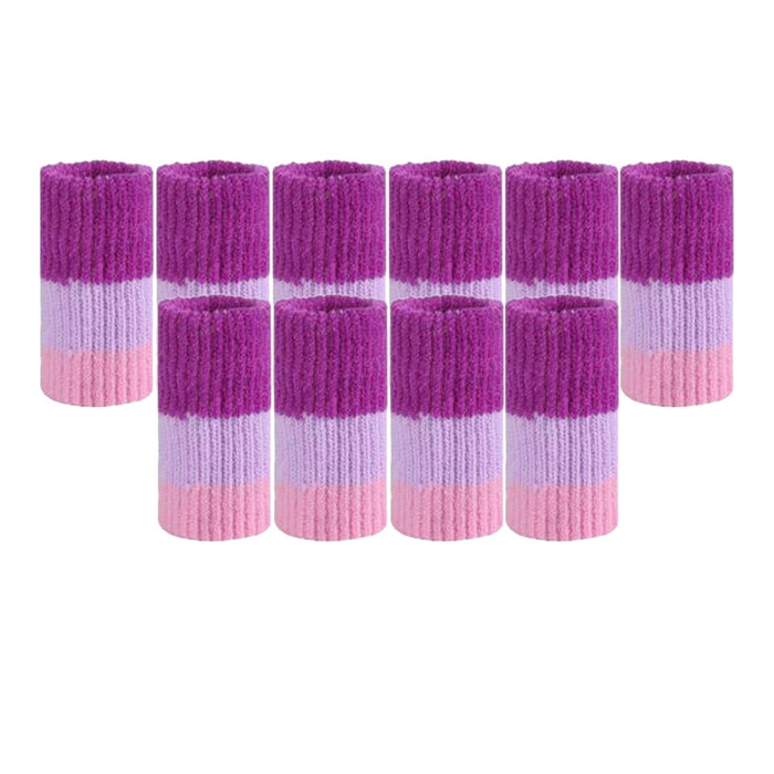 10Pcs Finger Sleeves Protectors Elastic for Relieving Pain Cycling Biking Purple