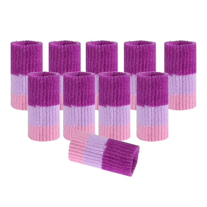 10Pcs Finger Sleeves Protectors Elastic for Relieving Pain Cycling Biking Purple