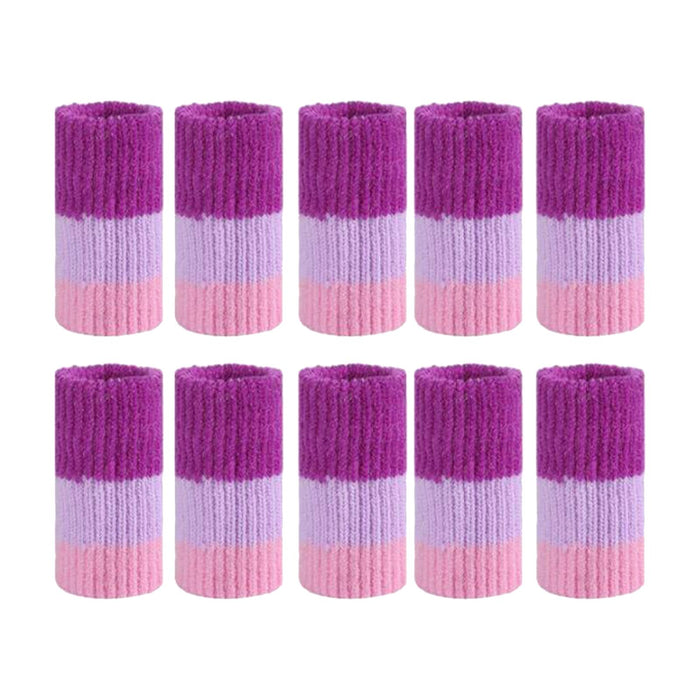 10Pcs Finger Sleeves Protectors Elastic for Relieving Pain Cycling Biking Purple