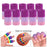 10Pcs Finger Sleeves Protectors Elastic for Relieving Pain Cycling Biking Purple