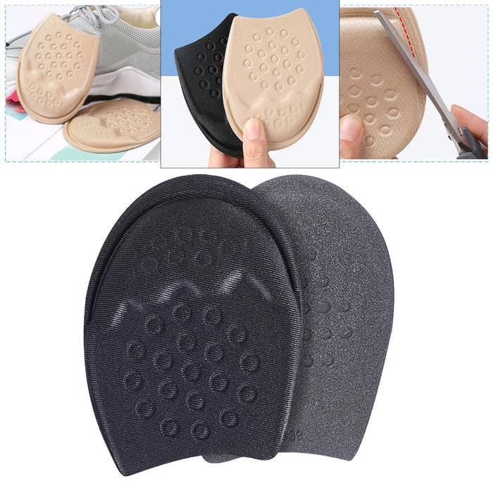 2pcs Metatarsal Pads Prevent Calluses Blisters All Day Black Female Round