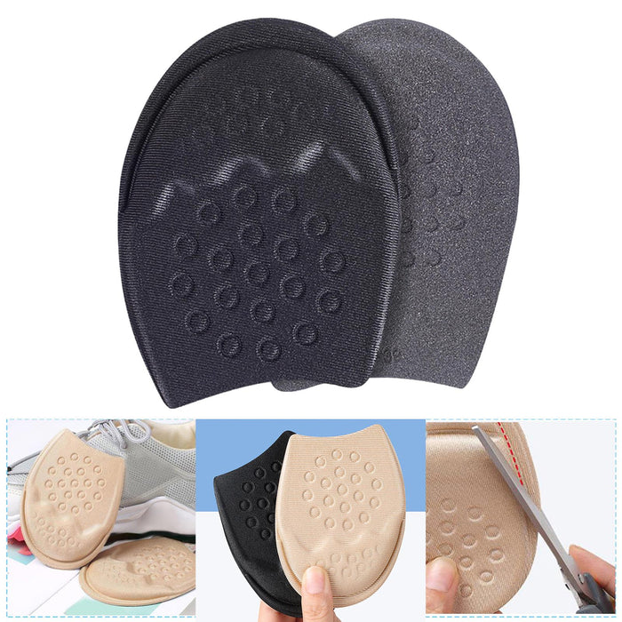 2pcs Metatarsal Pads Prevent Calluses Blisters All Day Black Female Round