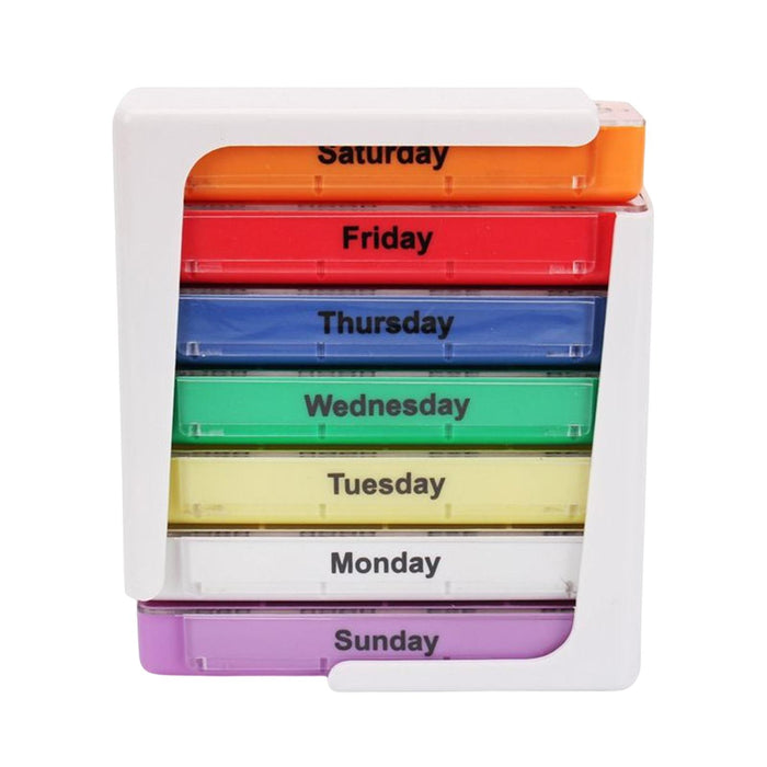 Weekly 7 Days Pill Box Organiser 4 Times A Day for Elderly Pills Supplements