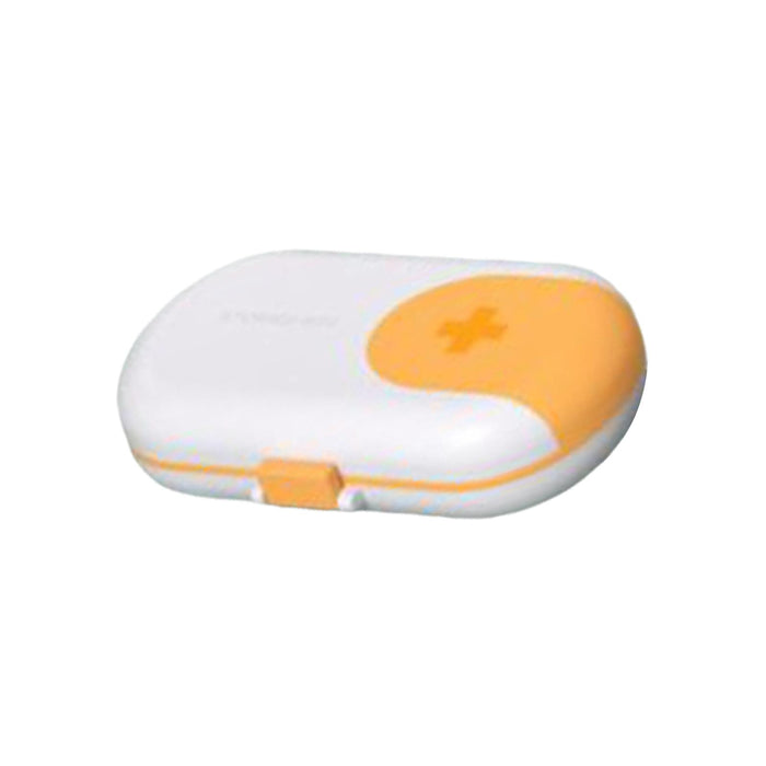 Travel Pill Organizer Moisture Proof Holder for Purse Travel Purse Pocket Yellow White