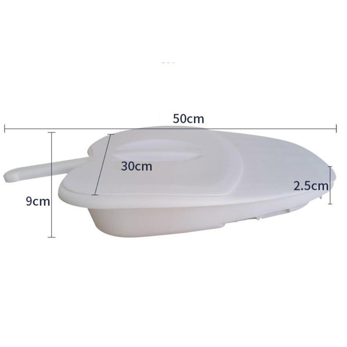 Bedpan Seat Urinal Bed Pan with Handle for Bedridden Durable White