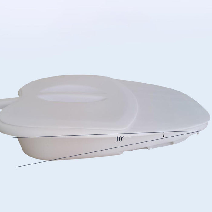 Bedpan Seat Urinal Bed Pan with Handle for Bedridden Durable White