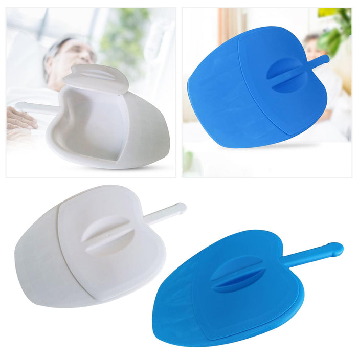 Bedpan Seat Urinal Bed Pan with Handle for Bedridden Durable White