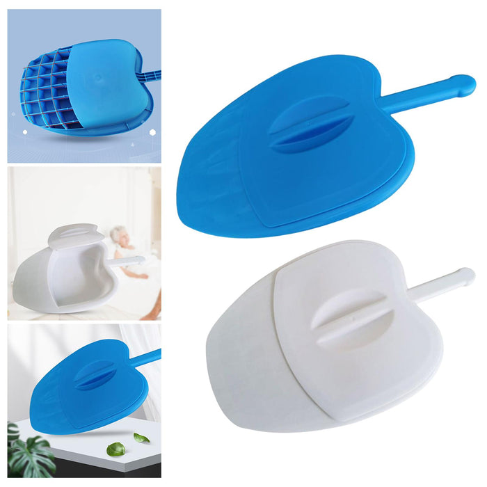 Bedpan Seat Urinal Bed Pan with Handle for Bedridden Durable White