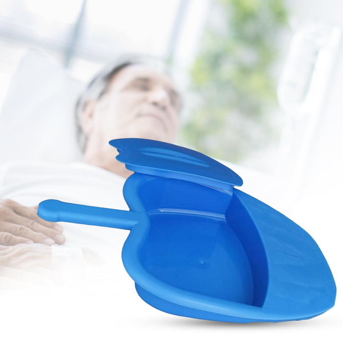 Bedpan Seat Urinal Bed Pan with Handle for Bedridden Durable Blue