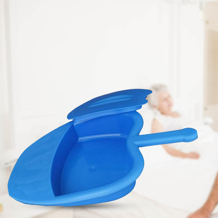 Bedpan Seat Urinal Bed Pan with Handle for Bedridden Durable Blue