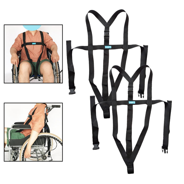 Wheelchair Seat Belt Adjustable Safety Cross Portable Simple for Elderly Ordinary