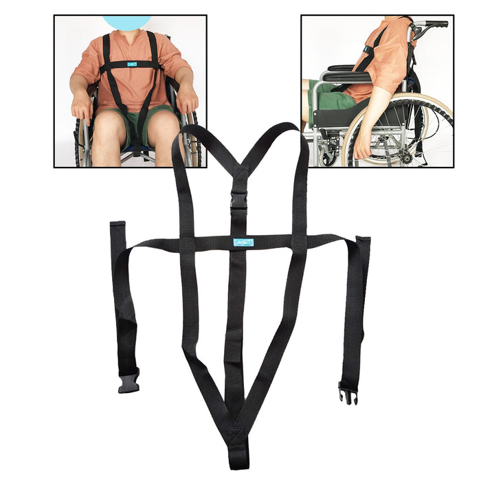 Wheelchair Seat Belt Adjustable Safety Cross Portable Simple for Elderly Ordinary