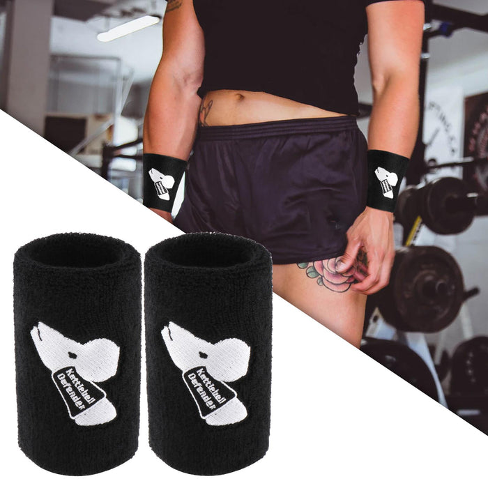 2x Kettlebell Wrist Guards Wrist Brace for Men Women Weight Lifting Black