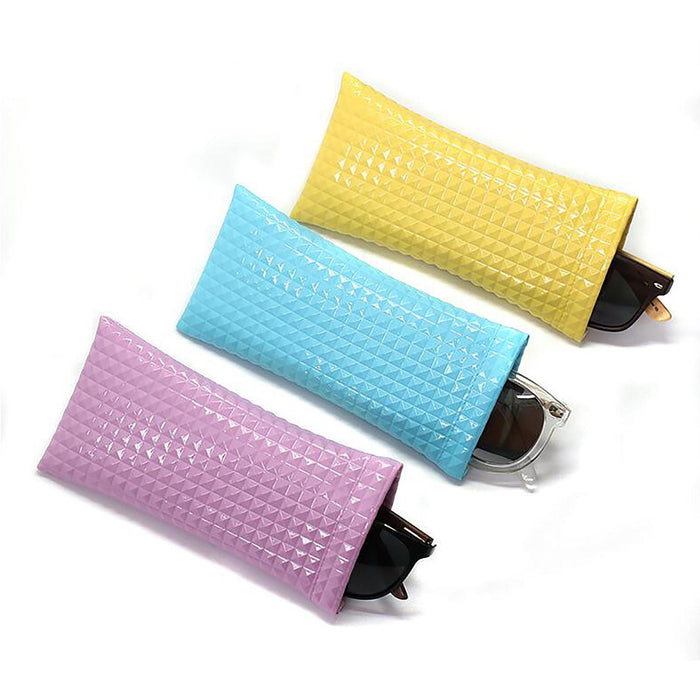 Sunglasses Case 3D Diamond Design Fashion for Reading Glasses yellow