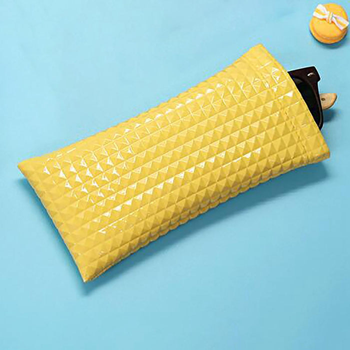 Sunglasses Case 3D Diamond Design Fashion for Reading Glasses yellow