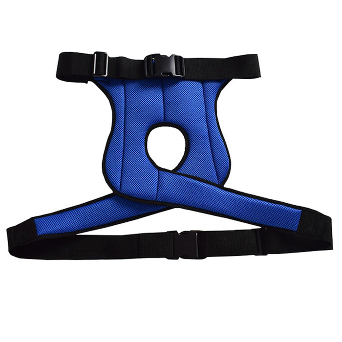 Wheelchair Seat Belt Safety Breathable Straps Adjustable Aid for Seniors Blue