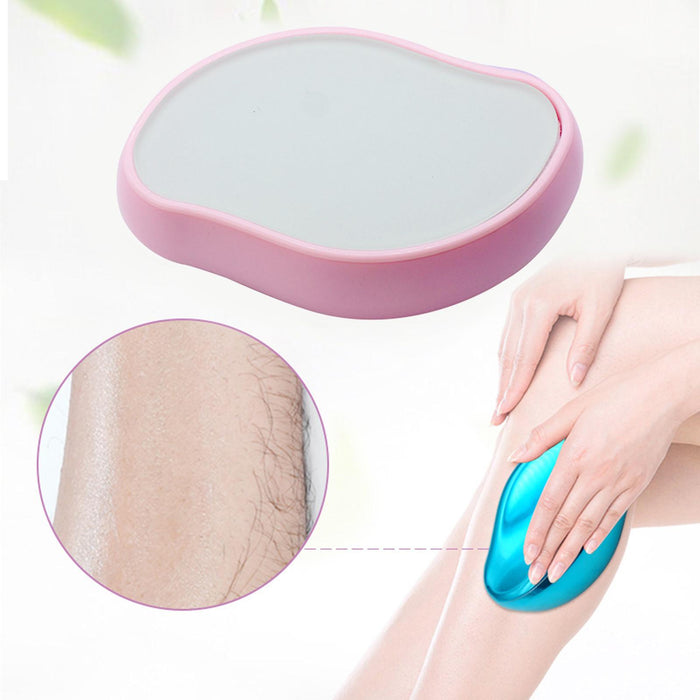 Women Crystal Hair Remover Eraser for Legs,Arms Portable  Pink