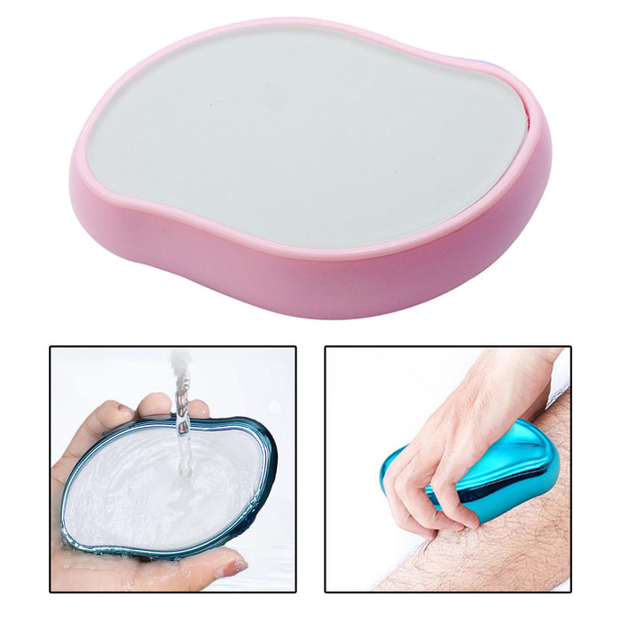 Women Crystal Hair Remover Eraser for Legs,Arms Portable  Pink