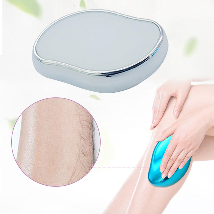 Women Crystal Hair Remover Eraser for Legs,Arms Portable  Silver