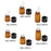 100Pcs Amber Mini Glass Bottle Empty for Essential Oil Aromatherapy Perfume