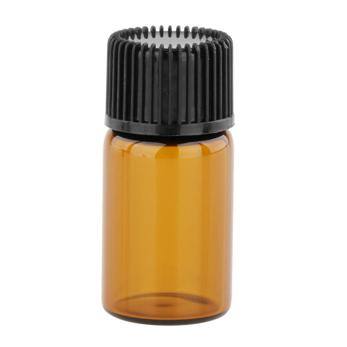 100Pcs Amber Mini Glass Bottle Empty for Essential Oil Aromatherapy Perfume