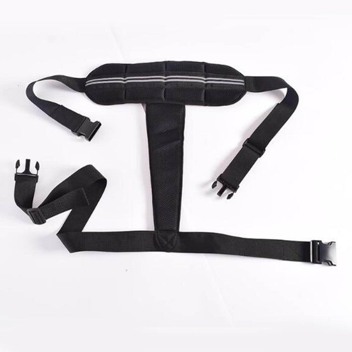 Wheelchair Seat Belt Harness Adjustable for Patients Seniors Black Short