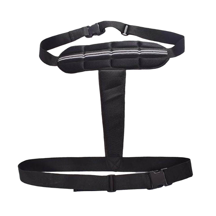 Wheelchair Seat Belt Harness Adjustable for Patients Seniors Black Short