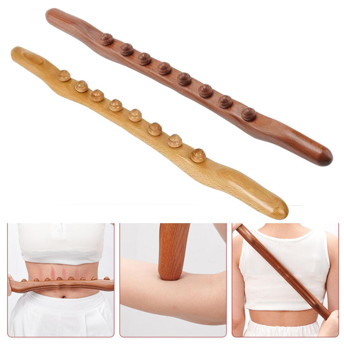 Wooden Guasha Scraping Stick Massage Tools Wood Guasha Tool  Beech