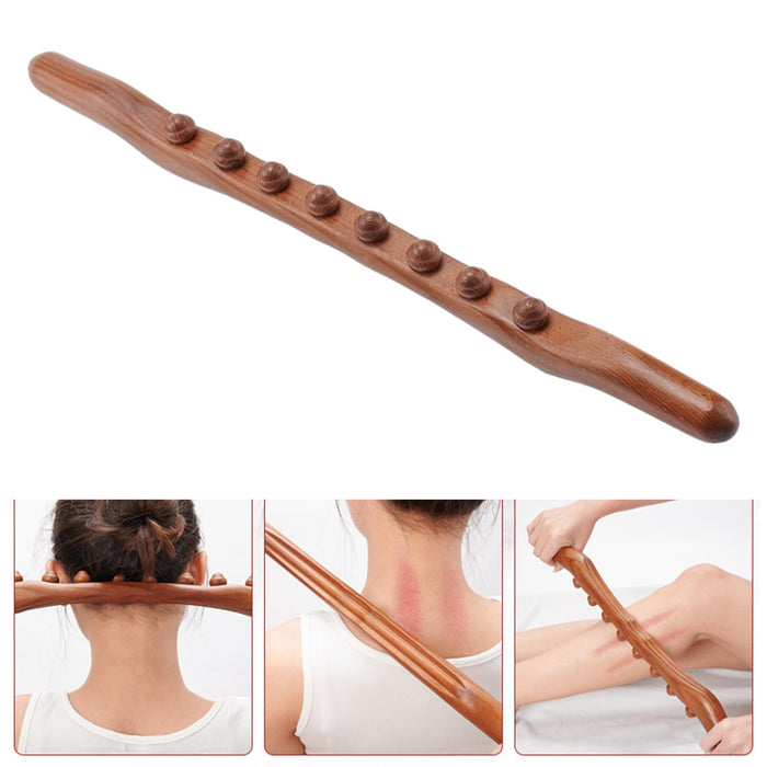 Wooden Guasha Scraping Stick Massage Tools Wood Guasha Tool  Carbonized