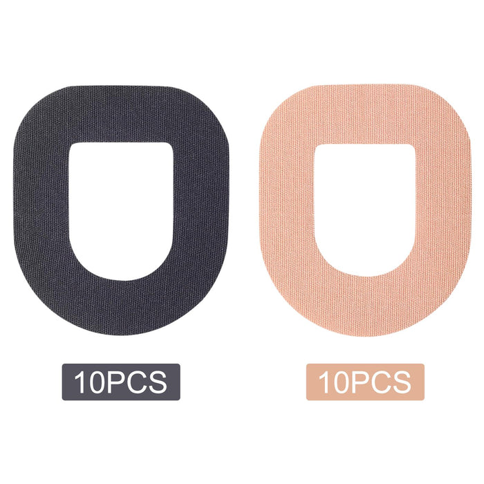 10Pcs Adhesive Patches Water Resistant Sensor Covers Stick Firmly Breathable Black